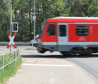 Bahnübergang ohne Schranke